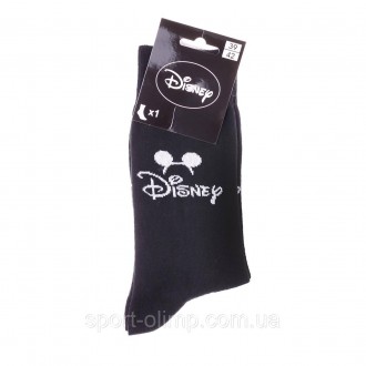 Високі шкарпетки Disney Mickey Disney Logo And Mickey Ear 1-pack black — 9315496. . фото 3