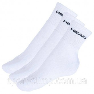 Функціональні спортивні шкарпетки Head Short Crew Unisex 3-pack white — 77102600. . фото 3
