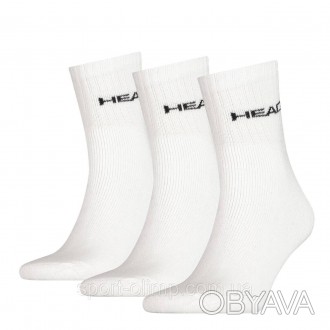 Функціональні спортивні шкарпетки Head Short Crew Unisex 3-pack white — 77102600. . фото 1