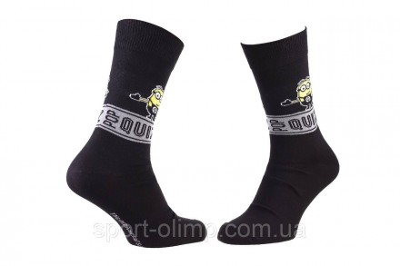 Мультяшні високі шкарпетки Minions Minion Pop Quiz 1-pack black — 93153667-3 з п. . фото 2