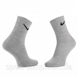 Носки Nike Everyday Lightweight Crew 3-pack black/gray/white — SX7676-901 пользу. . фото 5