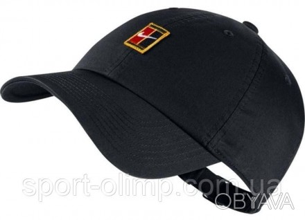 Кепка Nike H86 CAP COURT LOGO SSNL black — з ремінцем, що регулює розмір. Широки. . фото 1