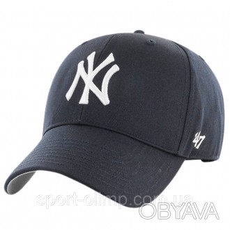 Кепка New York Yankees Raised Basic B-RAC17CTP-NY має класичний дизайн із вишити. . фото 1