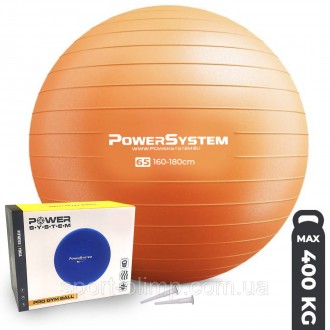 Мяч для фитнеса (фитбол) Power System PS-4012 Ø65 cm PRO Gymball Orange
Н. . фото 2