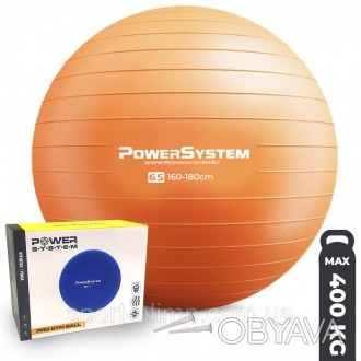 Мяч для фитнеса (фитбол) Power System PS-4012 Ø65 cm PRO Gymball Orange
Н. . фото 1
