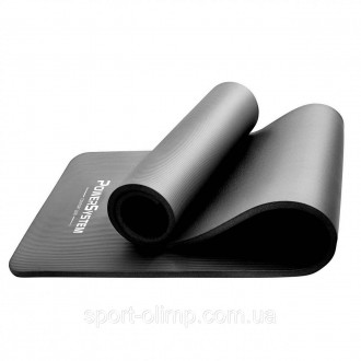 Килимок для йоги та фітнесу Power System PS-4017 NBR Fitness Yoga Mat Plus Black. . фото 3