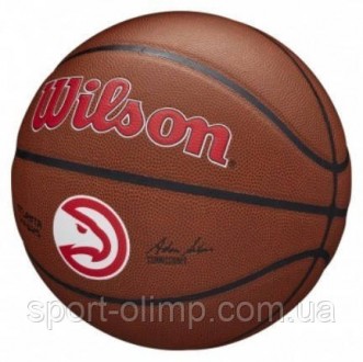 Мяч баскетбольный Wilson NBA Team Alliance Bskt Atl Hawks размер 7 Amber (WTB310. . фото 3