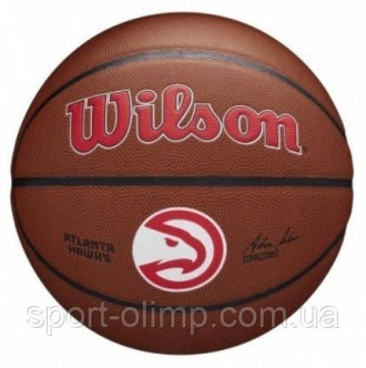 Мяч баскетбольный Wilson NBA Team Alliance Bskt Atl Hawks размер 7 Amber (WTB310. . фото 2