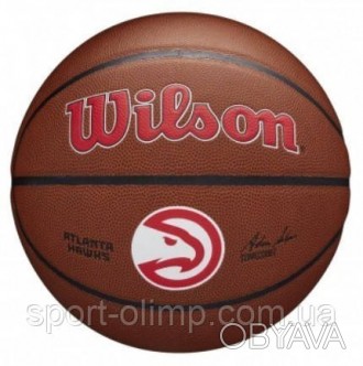 Мяч баскетбольный Wilson NBA Team Alliance Bskt Atl Hawks размер 7 Amber (WTB310. . фото 1