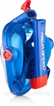 Повнолицьова маска для плавання Aqua Speed SPECTRA 2.0 синій Дитячий S (59082176. . фото 4