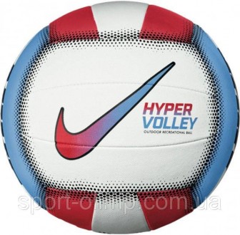 Мяч волейбольный Nike HYPERVOLLEY 18P белый, голубой , красный 5 N.100.0701.982.. . фото 3