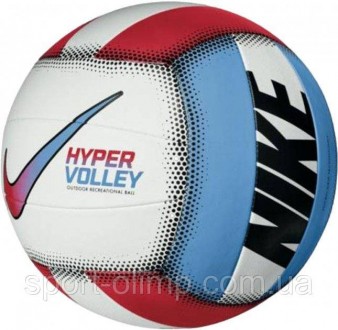 Мяч волейбольный Nike HYPERVOLLEY 18P белый, голубой , красный 5 N.100.0701.982.. . фото 2
