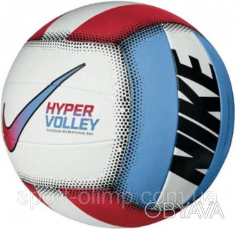 Мяч волейбольный Nike HYPERVOLLEY 18P белый, голубой , красный 5 N.100.0701.982.. . фото 1