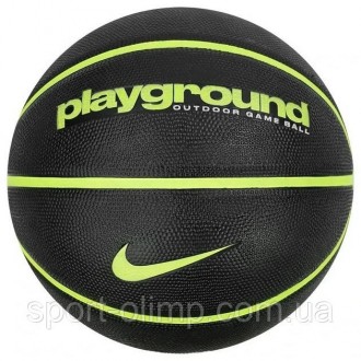 М'яч баскетбольний Nike Everyday Playground 8P Deflated Size 6 Black / Green. . фото 2