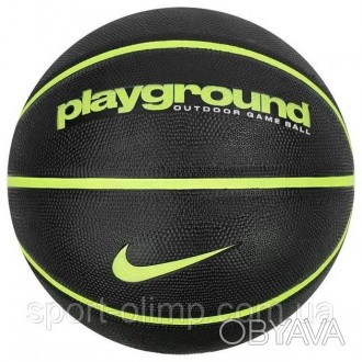 М'яч баскетбольний Nike Everyday Playground 8P Deflated Size 6 Black / Green. . фото 1