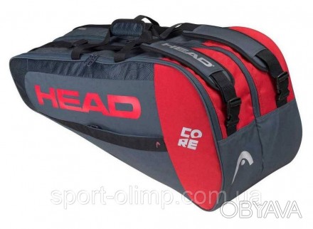 Теннисный чехол HEAD Core 6R COMBI - отличный чехол для ваших необходимых вещей . . фото 1