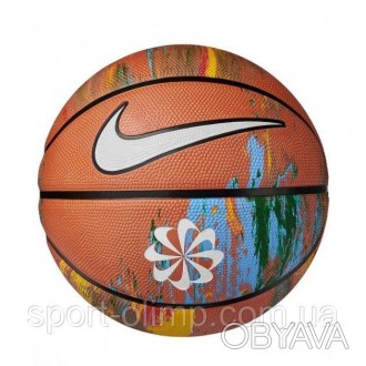 Мяч баскетбольный Nike EVERYDAY PLAYGROUND 8P NEXT NATURE DEFLATED MULTI/AMBER/B. . фото 1