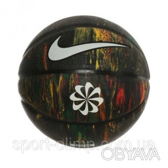 Мяч баскетбольный Nike EVERYDAY PLAYGROUND 8P NEXT NATURE DEFLATED MULTI/BLACK/B. . фото 1