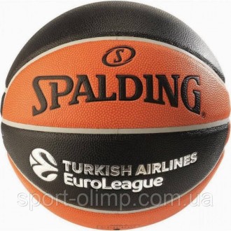 Мяч баскетбольный Spalding Euroleague varsity TF-150 оранжевый, черный размер 6 . . фото 2