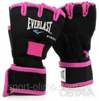 Бинты-перчатки для бокса Everlast EVERGEL HAND WRAPS Черный Розовый M/L (723791-. . фото 1