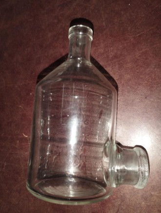 Склянка лабораторная 1-0,3 (бутыль Вульфа) с одной горловиной и тубусом на 300 м. . фото 2