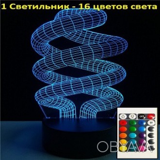 Видео-обзор, есть в описании
Каждый 3D Светильник имеет 16 цветов подсветки. 
Уп. . фото 1