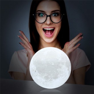 
Нічник 3D світильник Місяць Moon Touch Control 15 см, 5 режимів
3D світильник —. . фото 4