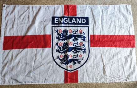 Футбольный флаг England National Team, размер 150х90см, высылаю после оплаты. . фото 1