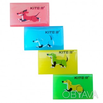 Гумка кольорова Kite Dogs, асорті. . фото 1