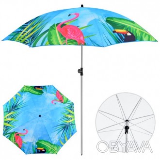 Зонт пляжный "Банановые листья" d2м наклон 
Пляжный зонт от солнца сделает пребы. . фото 1