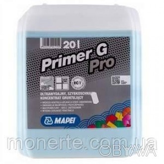 Mapei Primer G Pro - високоефективна швидковисихаюча ґрунтовка-концентрат.
Призн. . фото 1