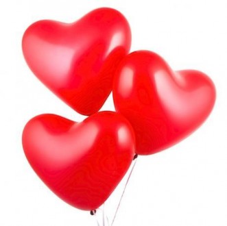 ![CDATA[Кульки серце 17 пастель №45 червоний 44см. ціна за упаковку 50 штук.]]>. . фото 3