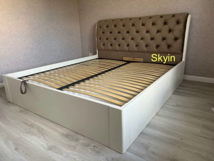 Пропонуємо стильне дерев'яне ліжко Стефані з підйомним механізмом із масиву. . фото 8