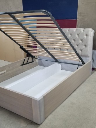 Пропонуємо стильне дерев'яне ліжко Стефані з підйомним механізмом із масиву. . фото 6