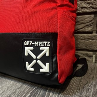 
 
 Рюкзак городской спортивный красный с логотипом Off-White :
- Модель - унисе. . фото 3