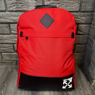 
 
 Рюкзак городской спортивный красный с логотипом Off-White :
- Модель - унисе. . фото 2