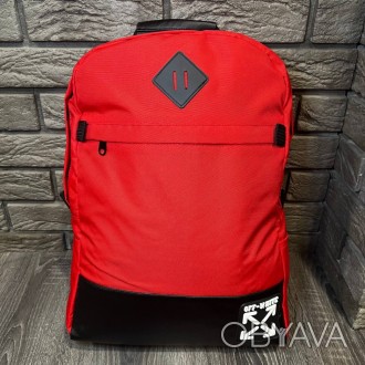 
 
 Рюкзак городской спортивный красный с логотипом Off-White :
- Модель - унисе. . фото 1