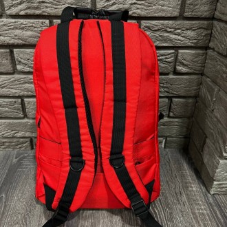 
 
 Рюкзак городской спортивный красный с логотипом с пришивным логотипом ромб:
. . фото 6