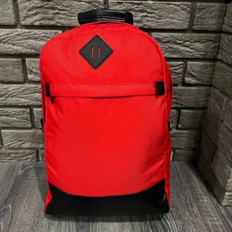 
 
 Рюкзак городской спортивный красный с логотипом с пришивным логотипом ромб:
. . фото 2