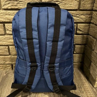 
 
 Рюкзак городской спортивный синий с логотипом с пришивным логотипом ромб:
- . . фото 6