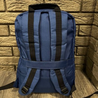 
 
 Рюкзак городской спортивный синий с логотипом с пришивным логотипом ромб:
- . . фото 5