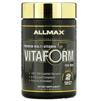 Мультивітамін преміальної якості для чоловіків ALLMAX Vitaform
Повноцінний мульт. . фото 2
