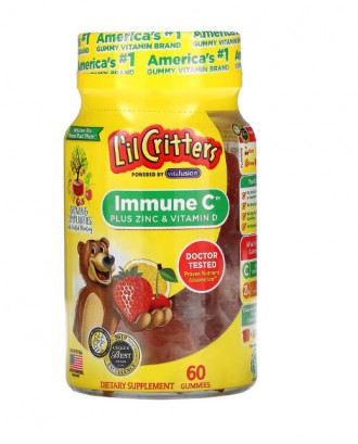 L'il Critters, Immune C, вітамін С з цинком і вітаміном D Найпопулярніший бренд . . фото 2