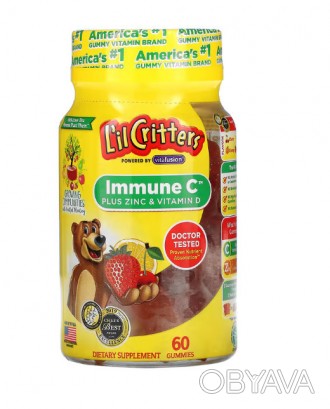 L'il Critters, Immune C, вітамін С з цинком і вітаміном D Найпопулярніший бренд . . фото 1