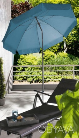 
Велика пляжна, садова парасолька з ультрафіолетовим захистом Livarno синій Опис. . фото 1