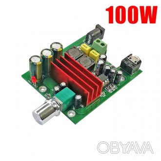 Аудіопідсилювач для сабвуфера 100 Вт, TPA3116D2, фільтр НЧ, D клас.
Підсилювач д. . фото 1