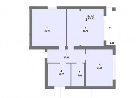 Продам 3-х комнатную квартиру на втором и третем этаже площадью 106,5 кв.м от за. . фото 2
