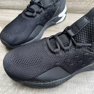 Стильные черные мужские кроссовки из текстиля лёгкие мужские кроссовки черного ц. . фото 7