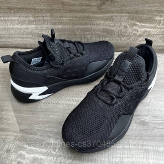 Стильные черные мужские кроссовки из текстиля лёгкие мужские кроссовки черного ц. . фото 10
