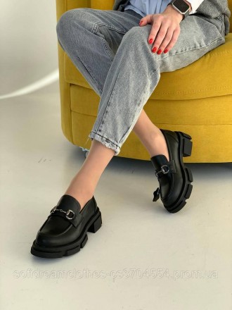 Туфли черные женские лоферы на тракторной подошве натуральная кожа
цвет: BLACK
м. . фото 7